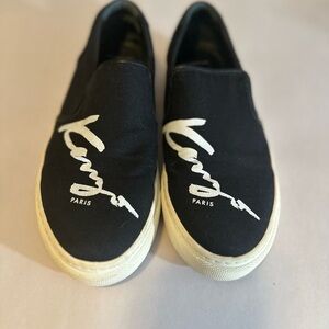 Kenzo Black Canvas Slip On Sneakers Size 37